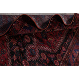 Hamedan Tribal Geometric Hand-Knotted Wool Persian Oriental Area Rug - 7'5" x 4'11"