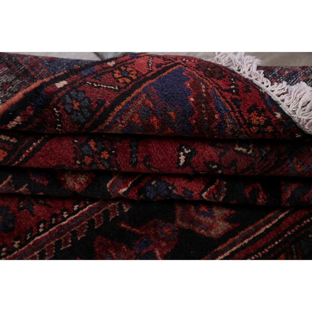 Hamedan Tribal Geometric Hand-Knotted Wool Persian Oriental Area Rug - 7'5" x 4'11"
