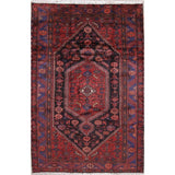 Hamedan Tribal Geometric Hand-Knotted Wool Persian Oriental Area Rug - 7'5" x 4'11"