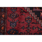 Hamedan Tribal Geometric Hand-Knotted Wool Persian Oriental Area Rug - 7'5" x 4'11"