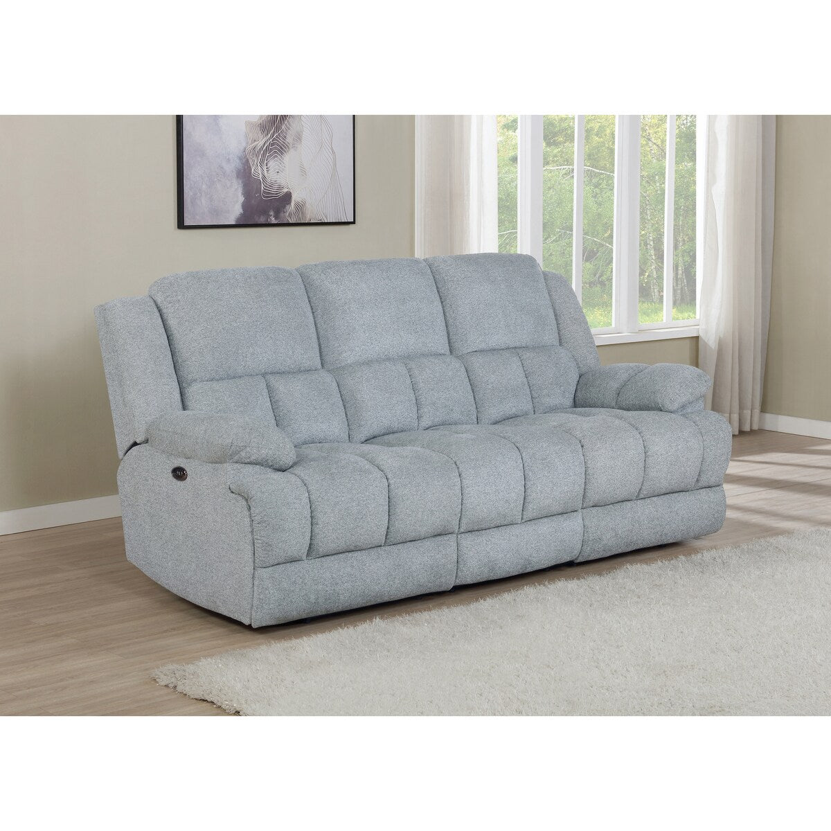 Hamenholzer Upholstered Pillow Top Arm Power Sofa
