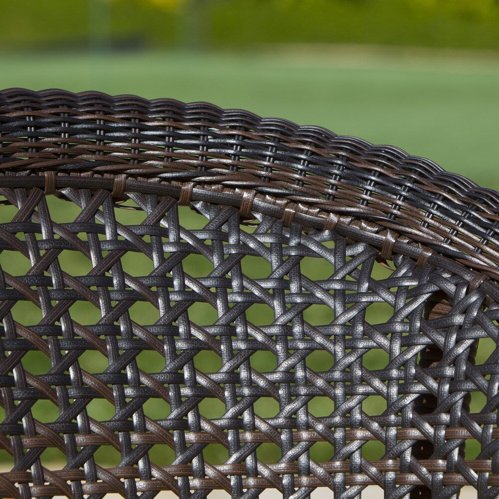 Hamilton Outdoor 3-Piece Wicker Stacking Chair Chat Set by Christopher Knight Home
