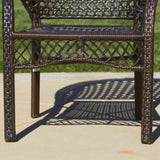 Hamilton Outdoor 3-Piece Wicker Stacking Chair Chat Set by Christopher Knight Home