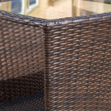 Hamilton Outdoor 3-Piece Wicker Stacking Chair Chat Set by Christopher Knight Home