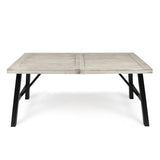 Hammersley 6 Seater Outdoor Acacia Wood and Wicker Dining Set by Christopher Knight Home