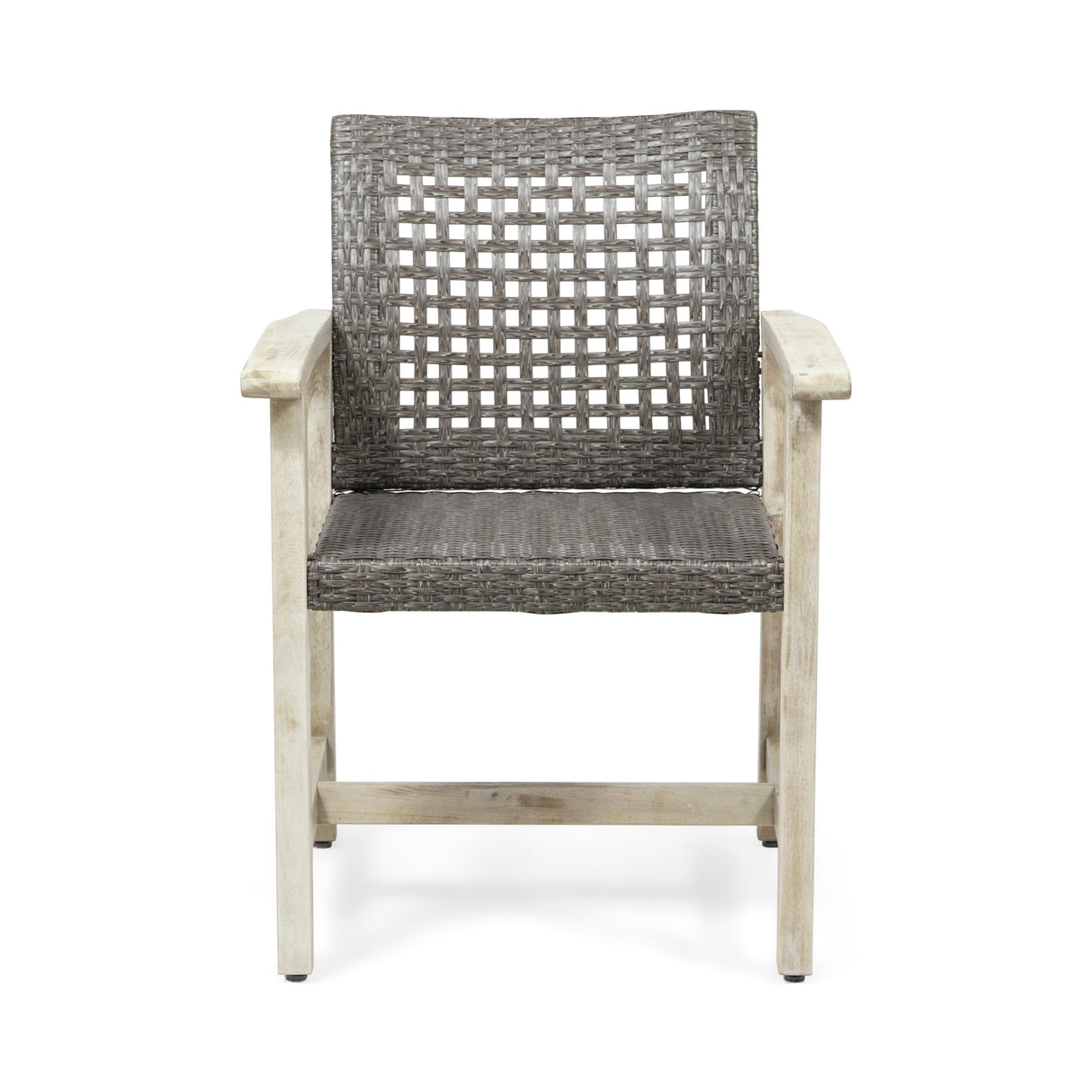 Hammersley 6 Seater Outdoor Acacia Wood and Wicker Dining Set by Christopher Knight Home