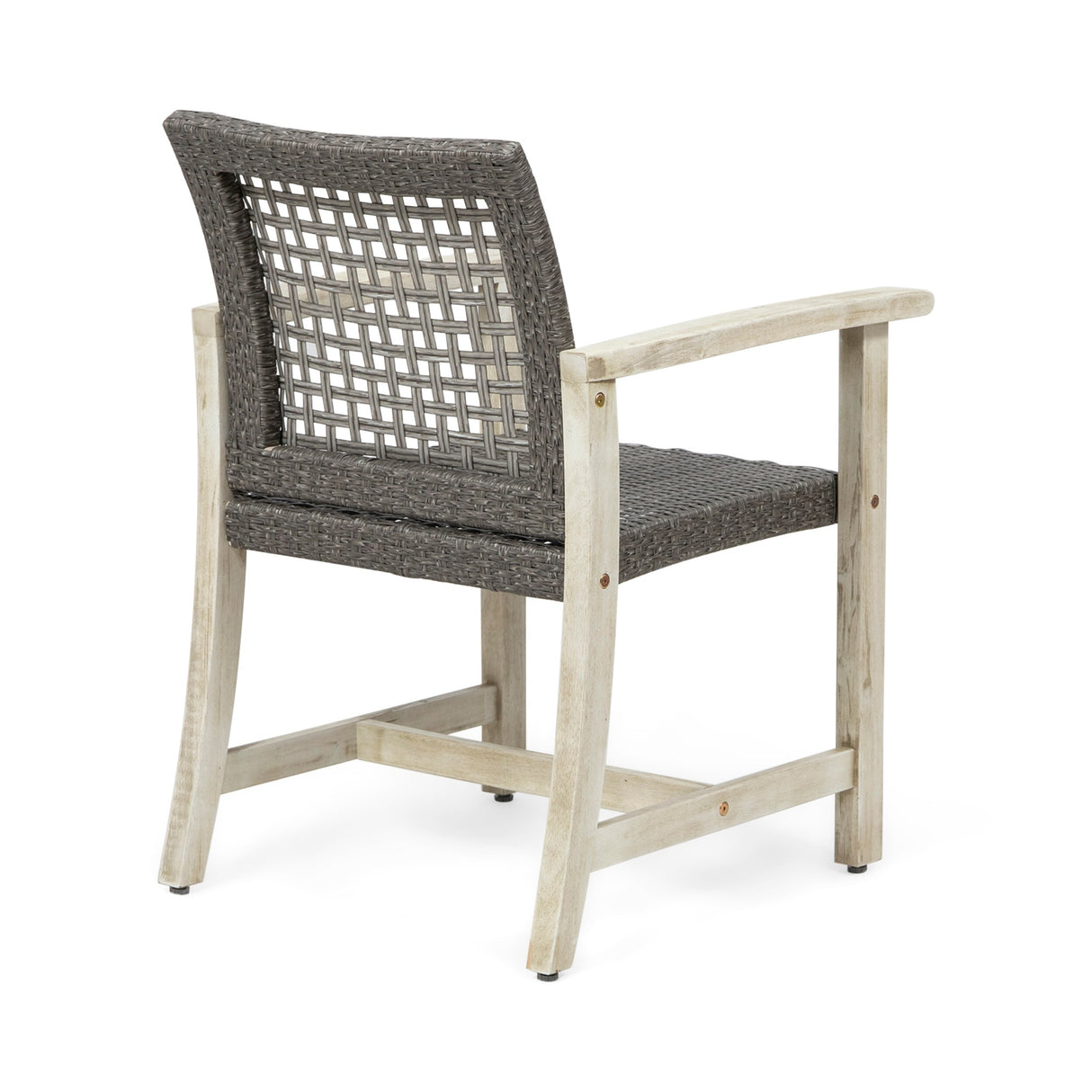 Hammersley 6 Seater Outdoor Acacia Wood and Wicker Dining Set by Christopher Knight Home