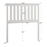 Hammersley Mission Slatted White Wood Headboard by iNSPIRE Q Classic