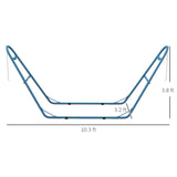 Hammock Stand for 2 Person, Portable Adjustable Steel Frame Hammock Stand with Weather Resistant Finish