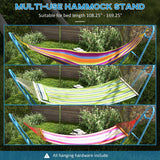 Hammock Stand for 2 Person, Portable Adjustable Steel Frame Hammock Stand with Weather Resistant Finish
