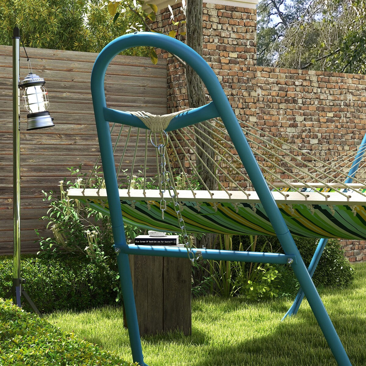 Hammock Stand for 2 Person, Portable Adjustable Steel Frame Hammock Stand with Weather Resistant Finish