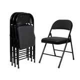 Hampden Furnishings Bernadine Basics Collection Fabric Folding Chair, Pack of 4