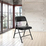 4 Pack Hampden Furnishings Bernadine Collection Vinyl Padded Folding Chair
