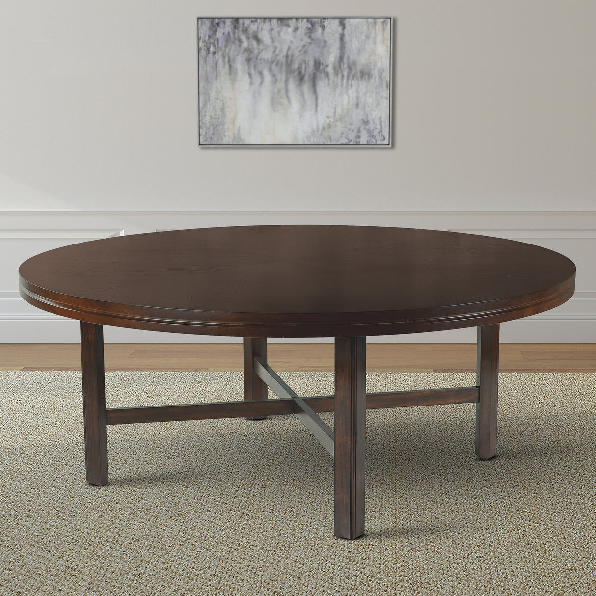 Hampton 72-inch Round Dining Table with Optional Lazy Susan by Greyson Living