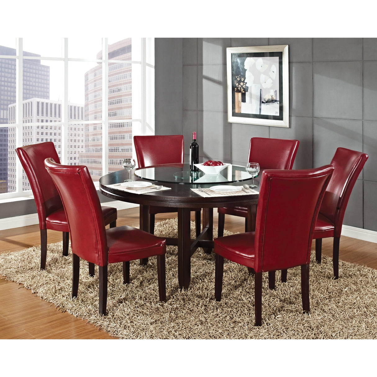 Hampton 72-inch Round Dining Table with Optional Lazy Susan by Greyson Living