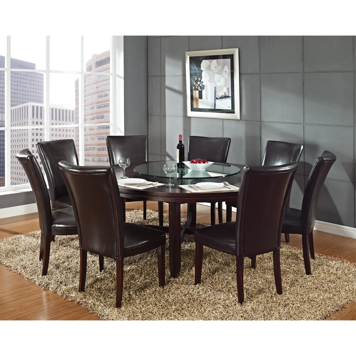 Hampton 72-inch Round Dining Table with Optional Lazy Susan by Greyson Living