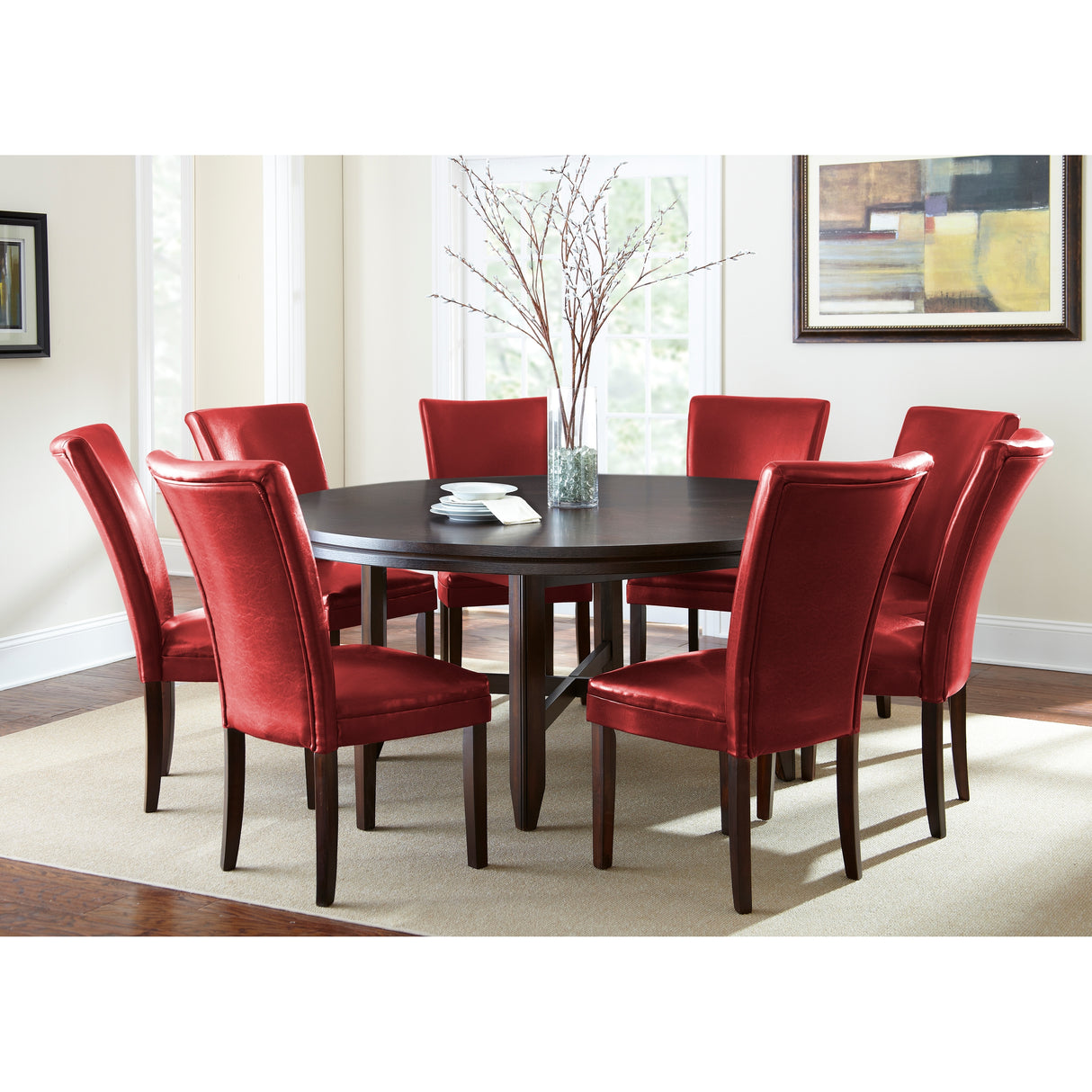 Hampton 72-inch Round Dining Table with Optional Lazy Susan by Greyson Living