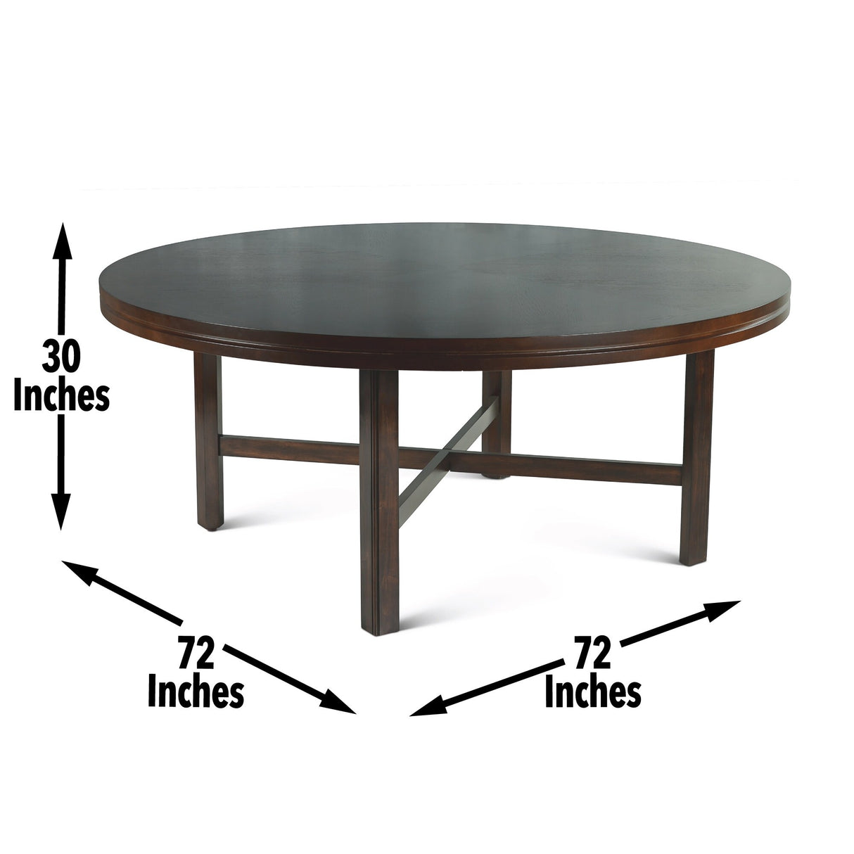 Hampton 72-inch Round Dining Table with Optional Lazy Susan by Greyson Living