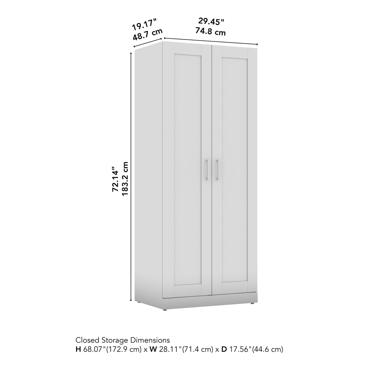 Hampton Heights 30W Tall Storage Cabinet with Doors by Bush Furniture