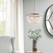 Hampton Hill Melrose Antique Brass/ White 2-Light Beaded Chandelier