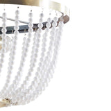 Hampton Hill Melrose Antique Brass/ White 2-Light Beaded Chandelier