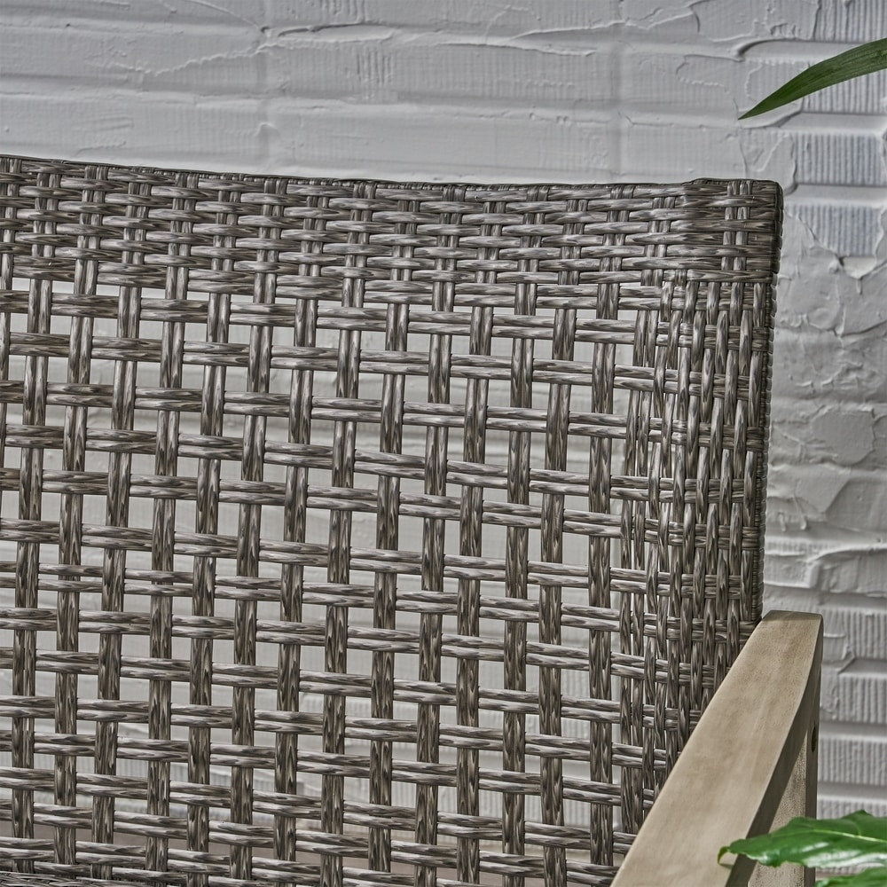 Hampton Wood and Wicker 6-piece Outdoor Chat Set by Christopher Knight Home