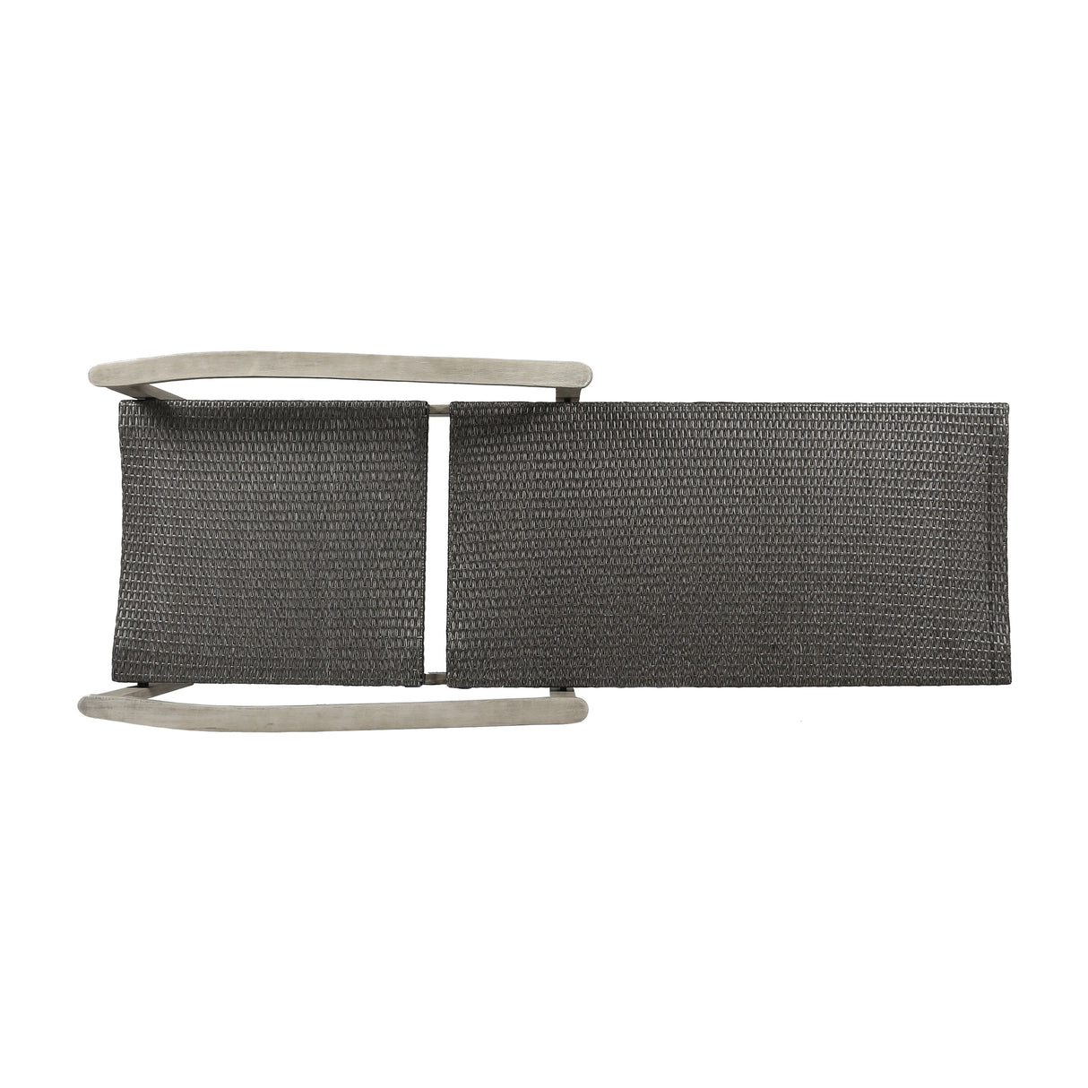 Hampton Outdoor Rustic Acacia Wood Chaise Lounge with Wicker Seating by Christopher Knight Home