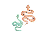Hand Hammered Wall Hanging Recycled Metal Snakes, 29" - Set of 2