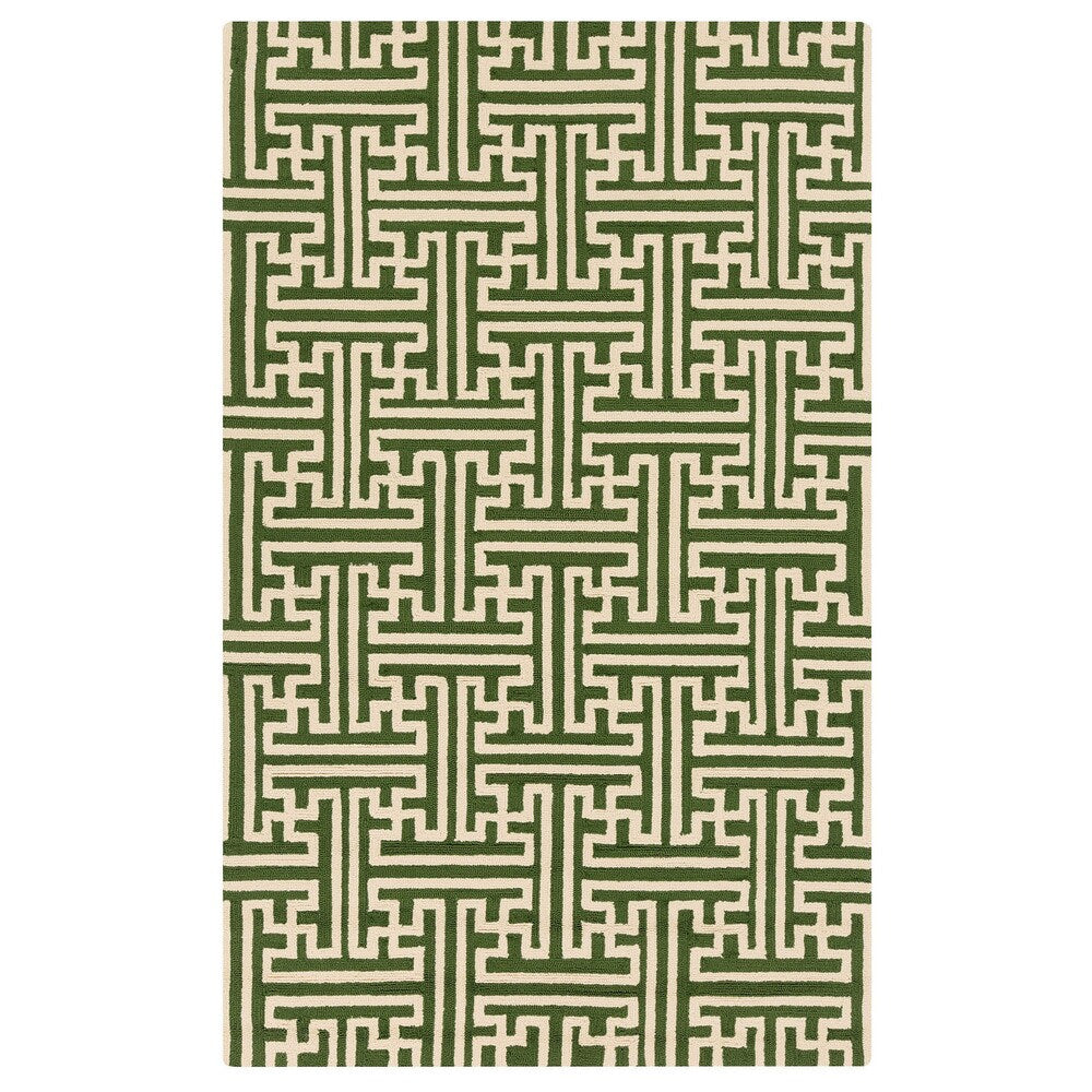 Hand-Hooked Gwyneth Contemporary Geometric Indoor/Outdoor Area Rug
