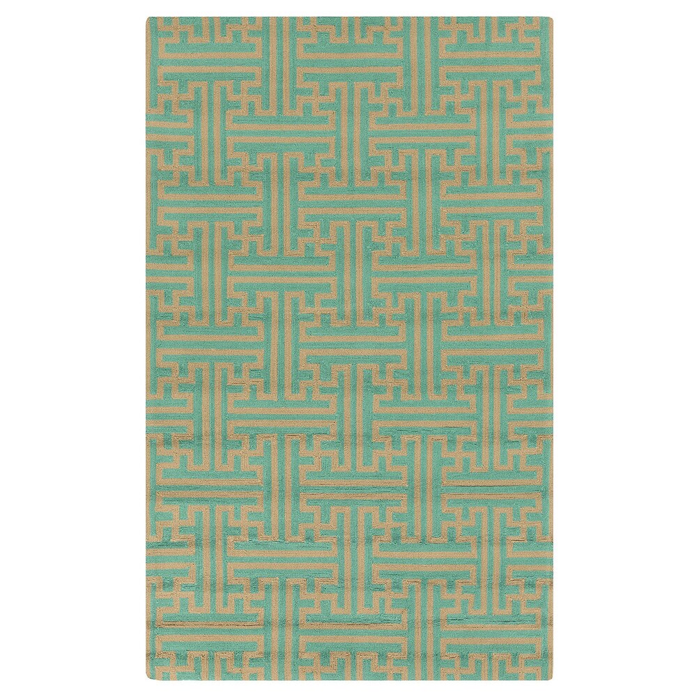 Hand-Hooked Gwyneth Contemporary Geometric Indoor/Outdoor Area Rug