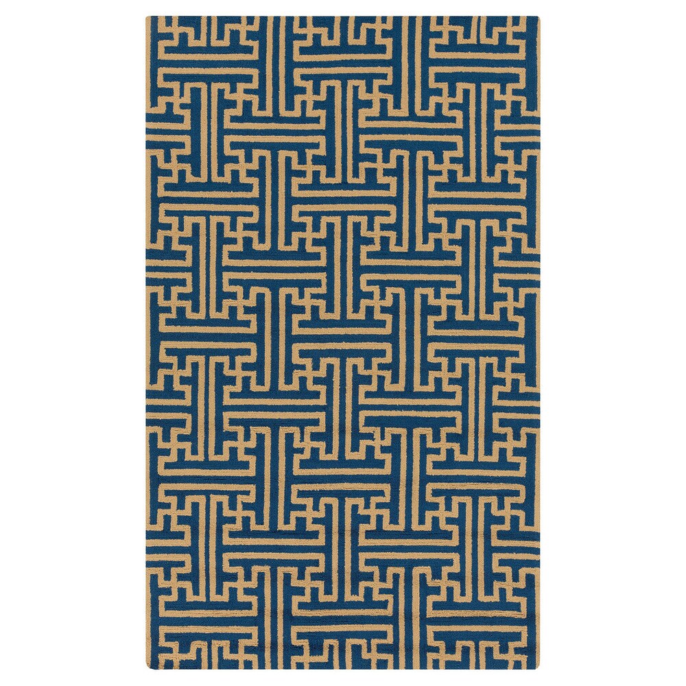 Hand-Hooked Gwyneth Contemporary Geometric Indoor/Outdoor Area Rug