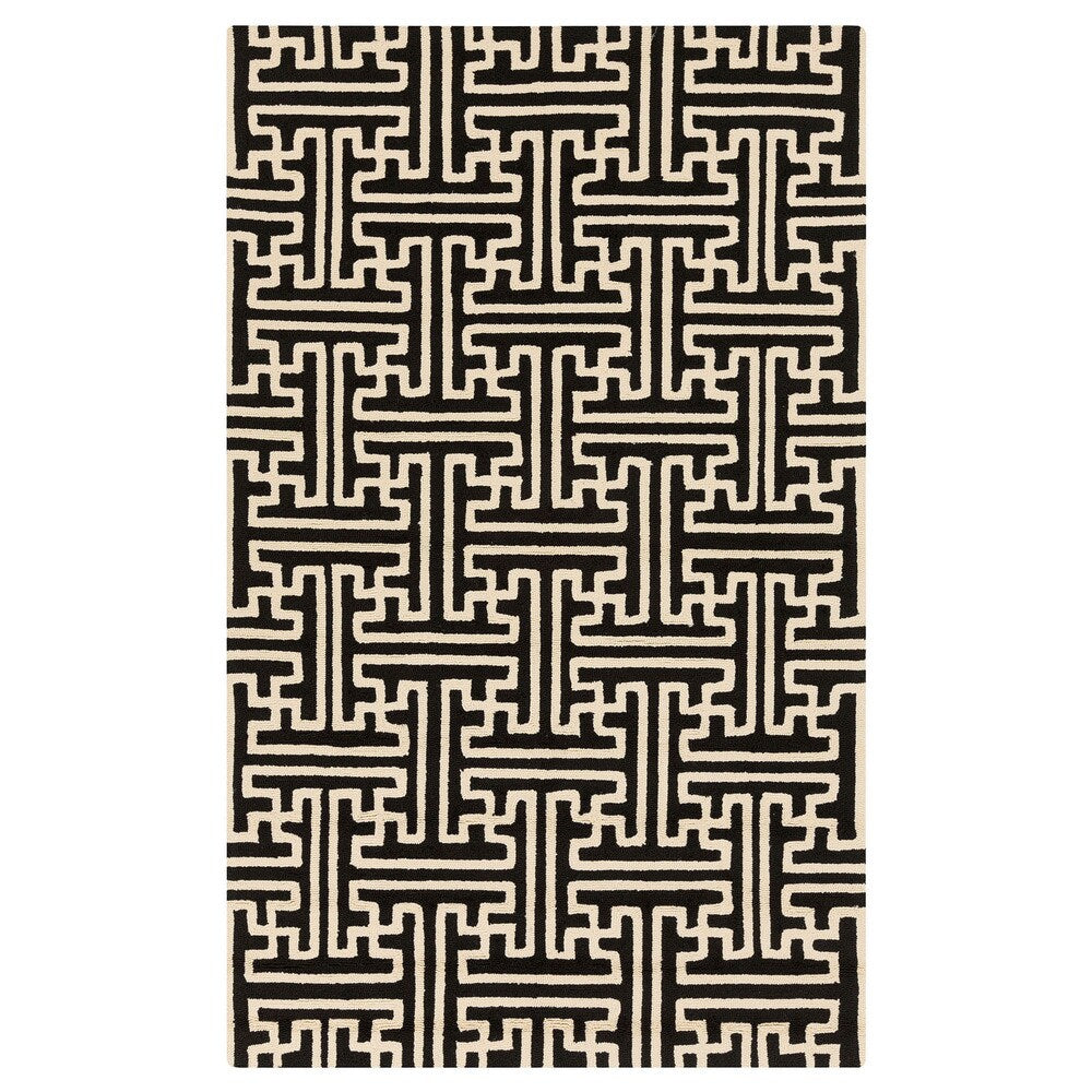 Hand-Hooked Gwyneth Contemporary Geometric Indoor/Outdoor Area Rug