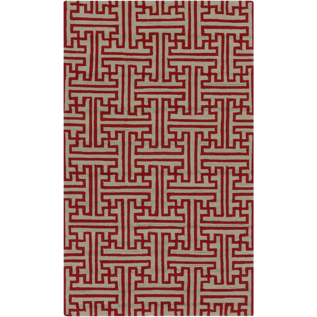 Hand-Hooked Gwyneth Contemporary Geometric Indoor/Outdoor Area Rug