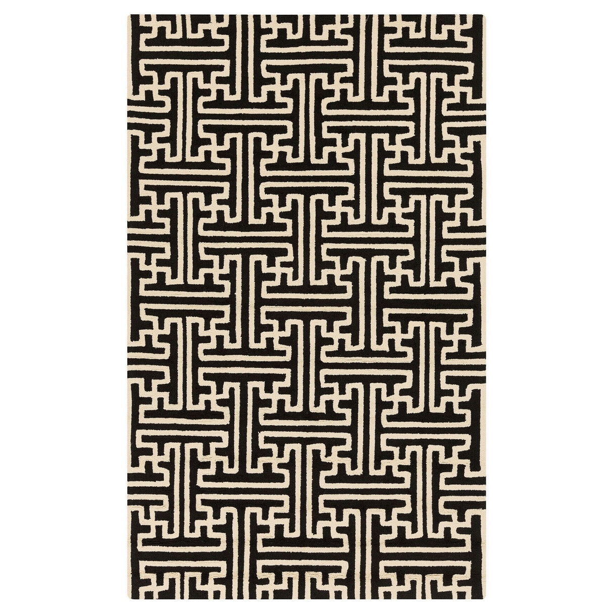 Hand-Hooked Gwyneth Contemporary Geometric Indoor/Outdoor Area Rug