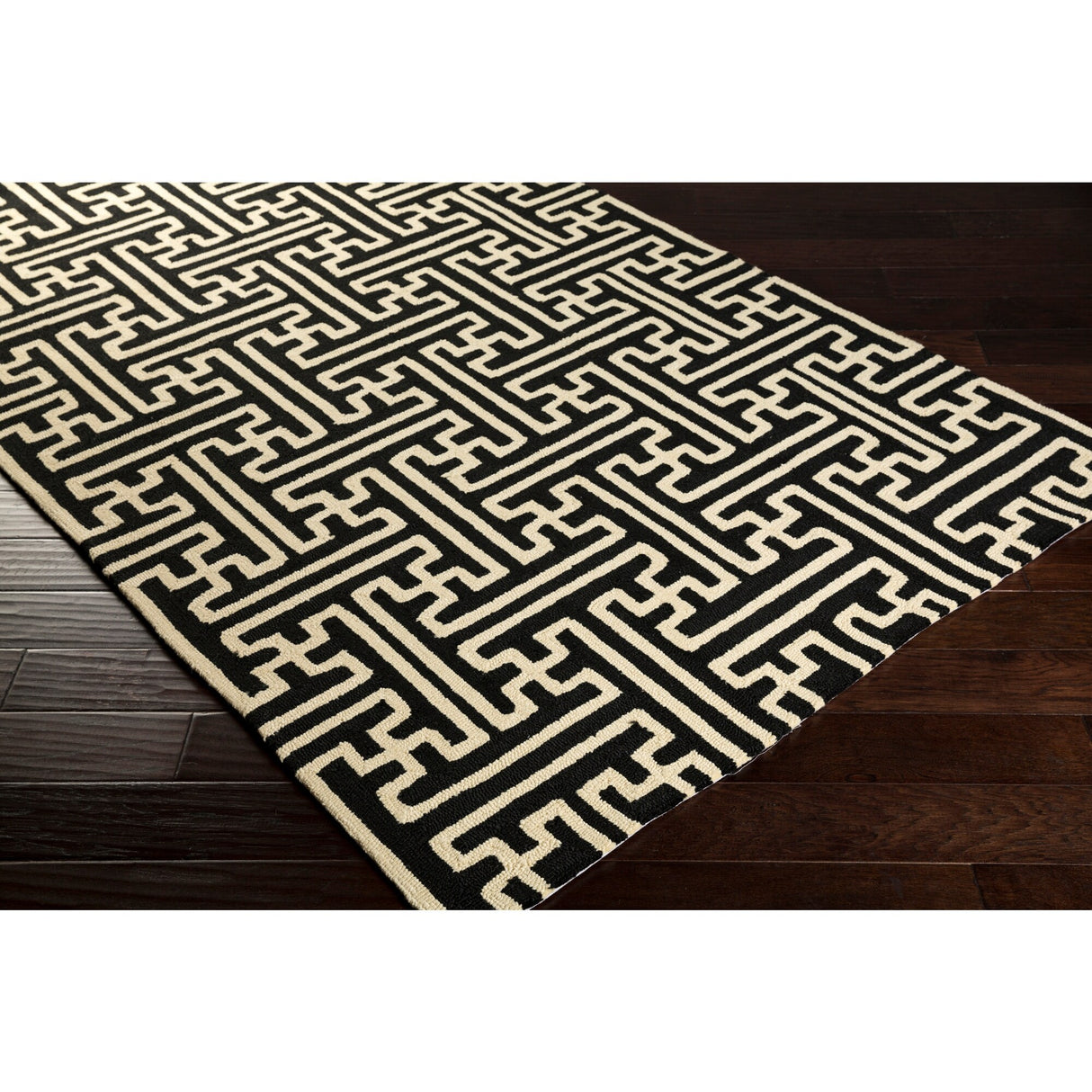 Hand-Hooked Gwyneth Contemporary Geometric Indoor/Outdoor Area Rug
