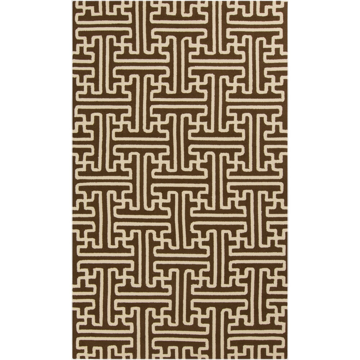 Hand-Hooked Gwyneth Contemporary Geometric Indoor/Outdoor Area Rug