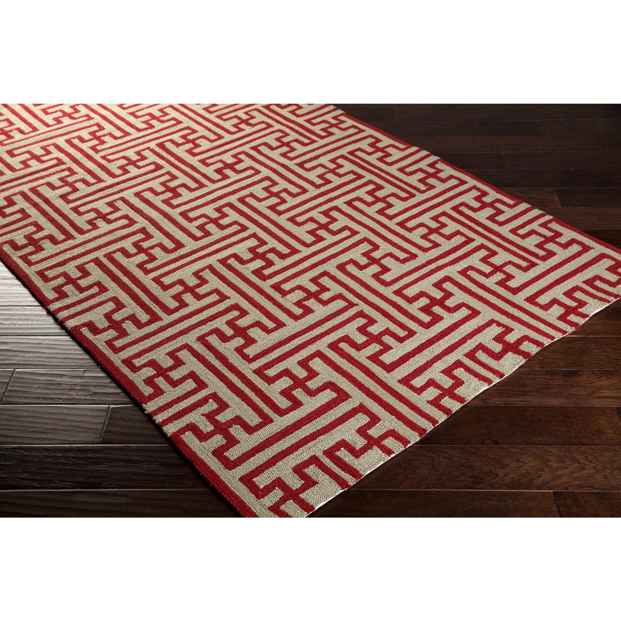 Hand-Hooked Gwyneth Contemporary Geometric Indoor/Outdoor Area Rug