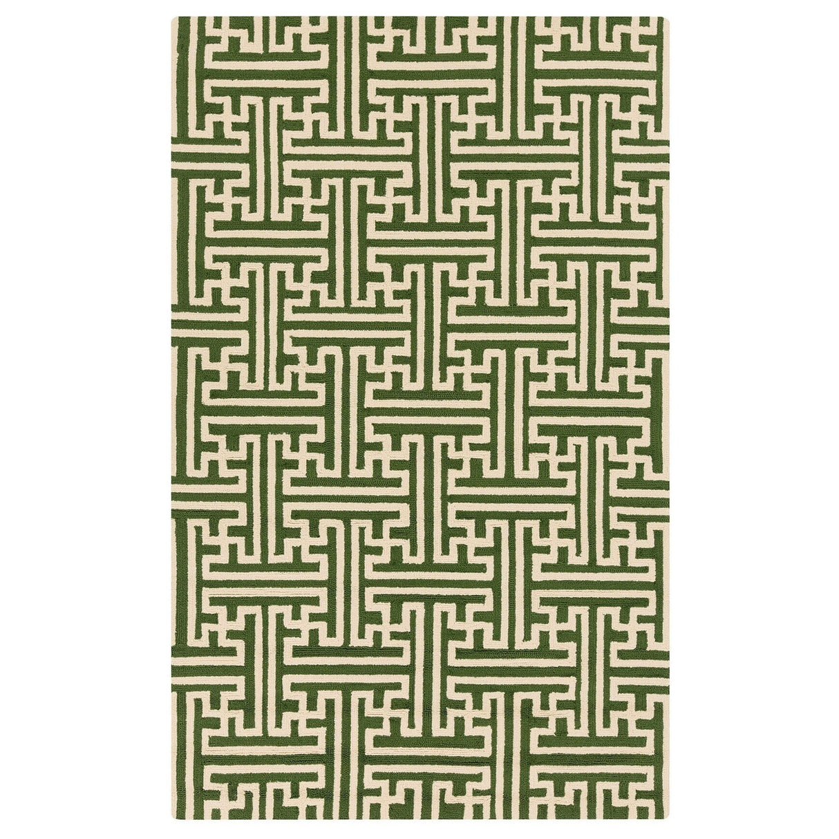 Hand-Hooked Gwyneth Contemporary Geometric Indoor/Outdoor Area Rug