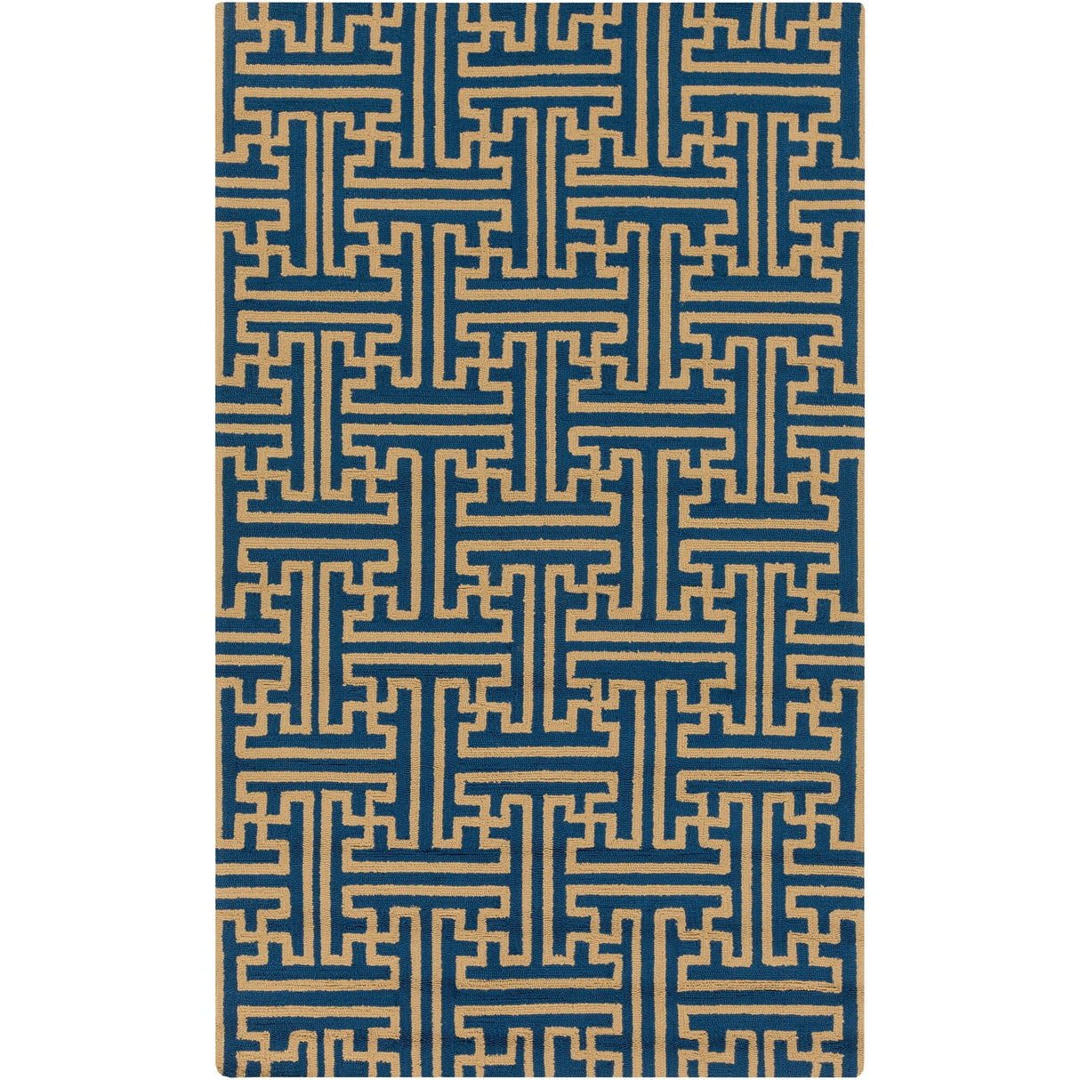 Hand-Hooked Gwyneth Contemporary Geometric Indoor/Outdoor Area Rug