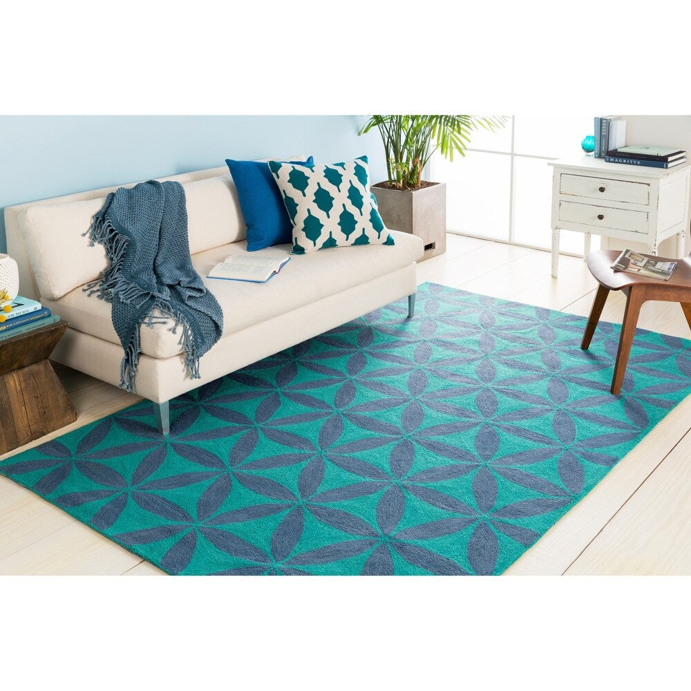 Hand-Hooked Lucy Geometric Area Rug