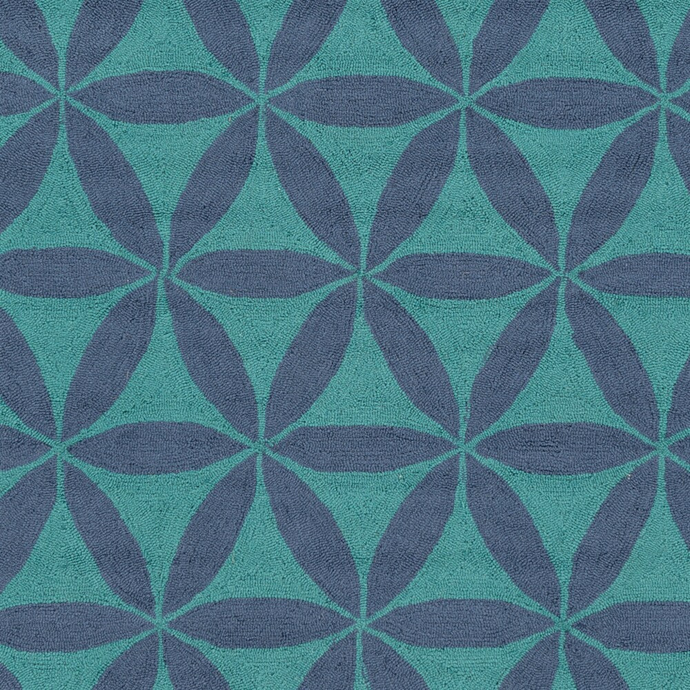 Hand-Hooked Lucy Geometric Area Rug