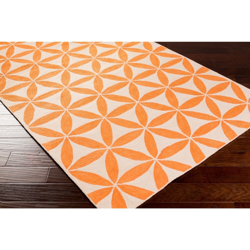 Hand-Hooked Lucy Geometric Area Rug