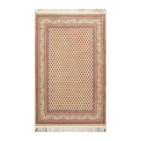 Hand Knotted 150 KPSI Beige Wool Traditional Oriental Area Rug (4x6) - 4' 1'' x 5' 11''