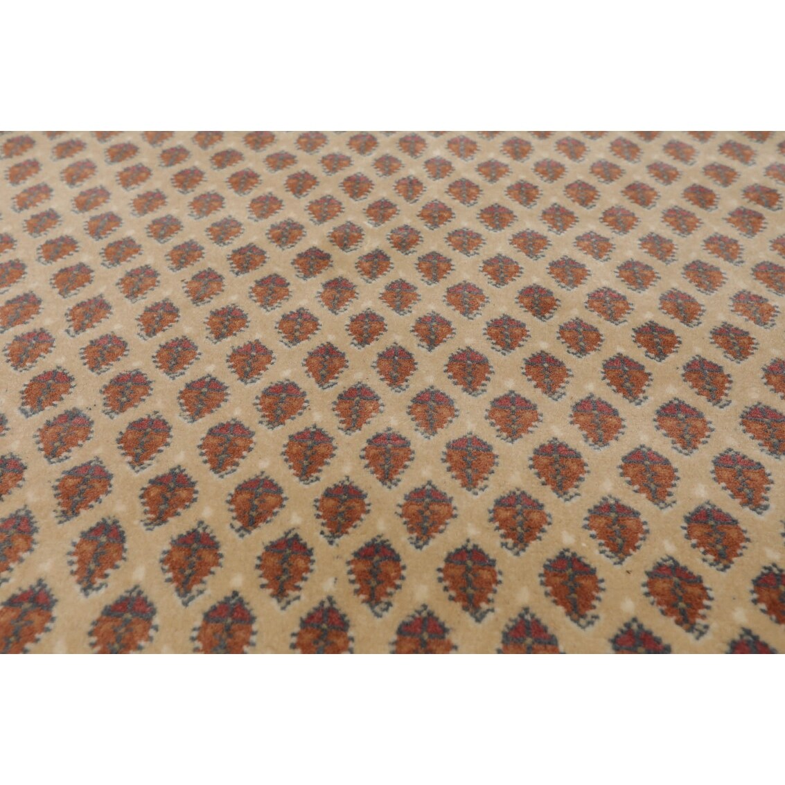 Hand Knotted 150 KPSI Beige Wool Traditional Oriental Area Rug (4x6) - 4' 1'' x 5' 11''