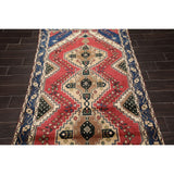 Hand Knotted 200 KPSI Ivory,Rose Wool Persian Oriental Area Rug (4'3''x7'7'') - 4'3" x 6'7"
