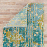 Hand-Knotted Abstract Blue Area Rug