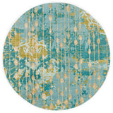 Hand-Knotted Abstract Blue Area Rug