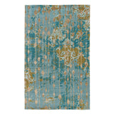 Hand-Knotted Abstract Blue Area Rug