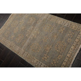 Hand Knotted Afghan Oushak Mint Wool Traditional Oriental Area Rug - 3' x 5'