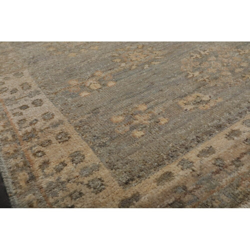 Hand Knotted Afghan Oushak Mint Wool Traditional Oriental Area Rug - 3' x 5'